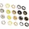 Metal Open Prong Ring Snaps 4-Part Set Durable Fabric Fasteners Multiple Sizes